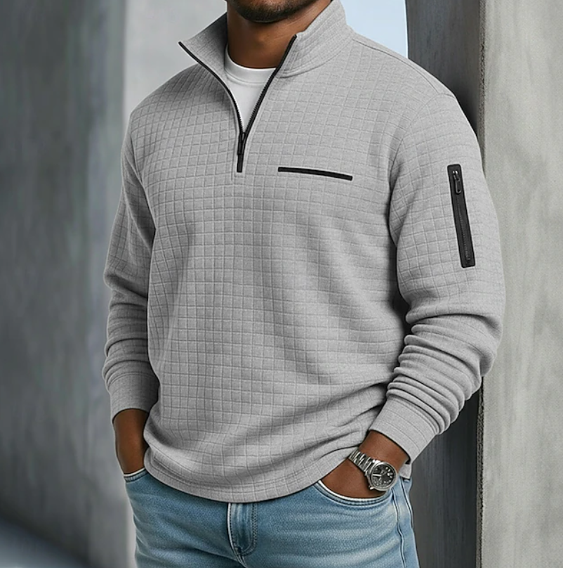 Comfortable Waffle Shirt for Men with Long Sleeve