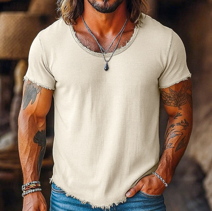 Stylish T Shirt for Men with Crew Neck