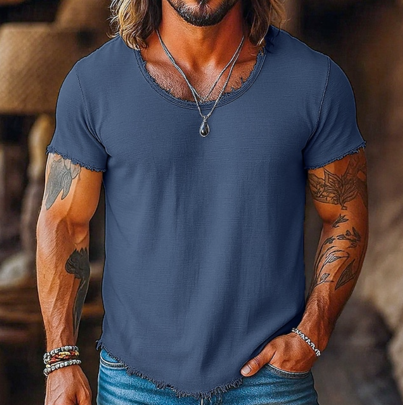 Stylish T Shirt for Men with Crew Neck