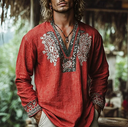 Effortless Embroidered Shirt for Men