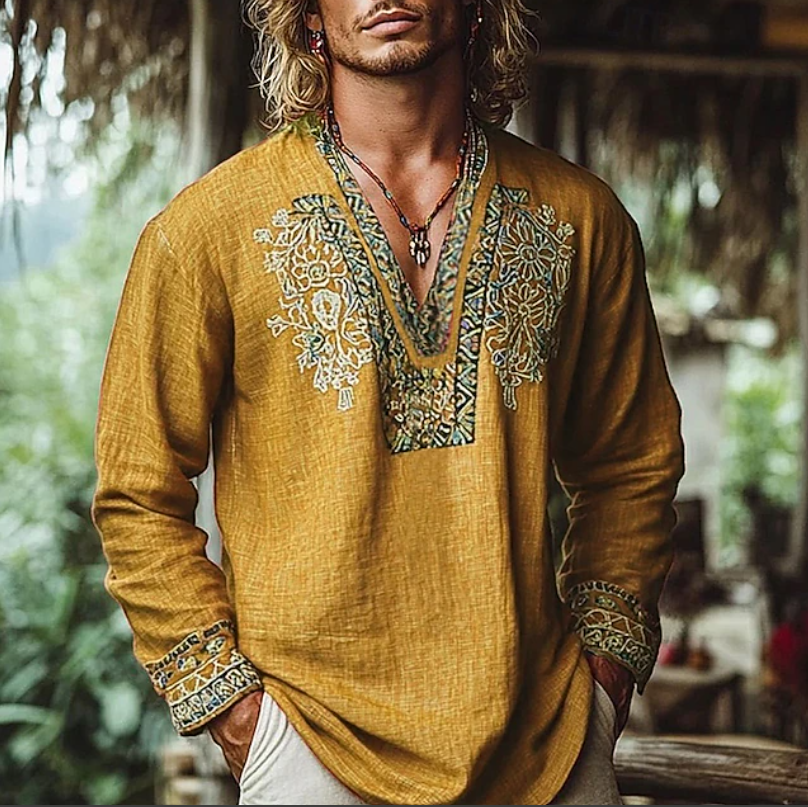 Effortless Embroidered Shirt for Men