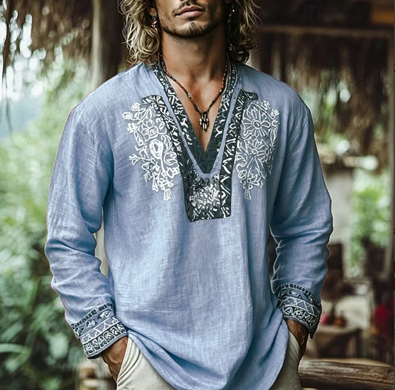 Effortless Embroidered Shirt for Men