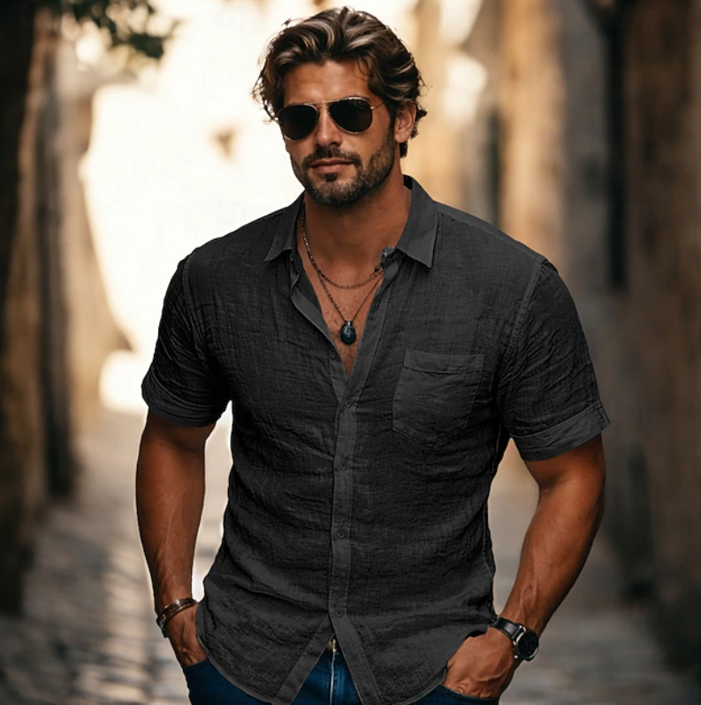 Stylish Shirt for Men with Short Sleeve