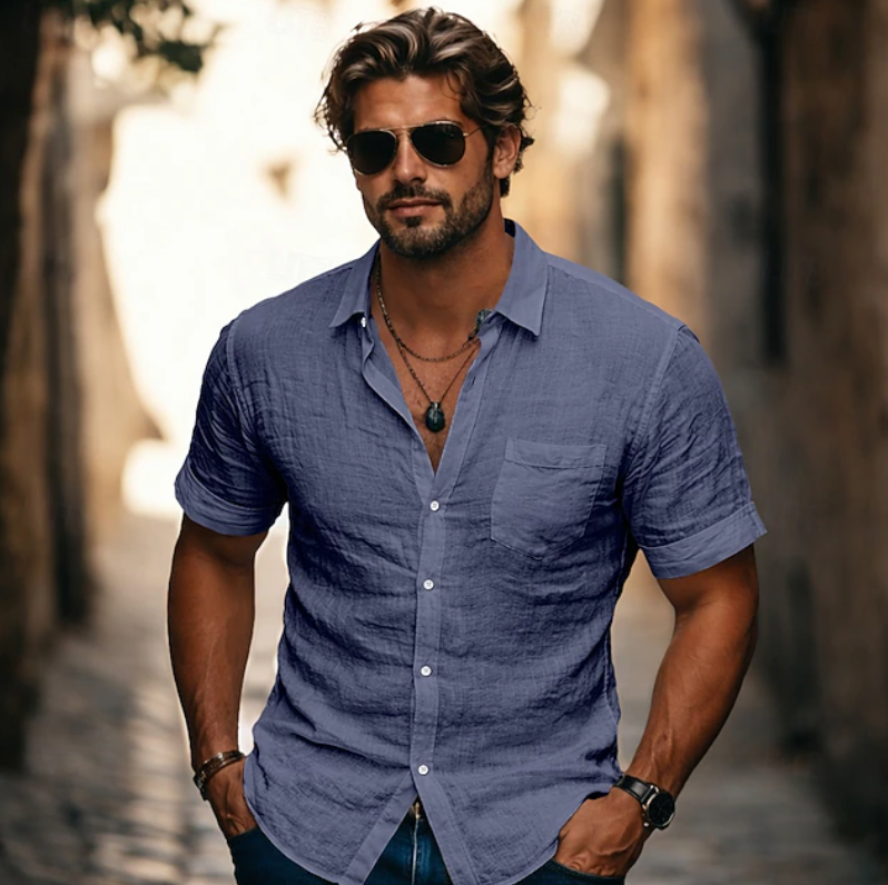 Stylish Shirt for Men with Short Sleeve