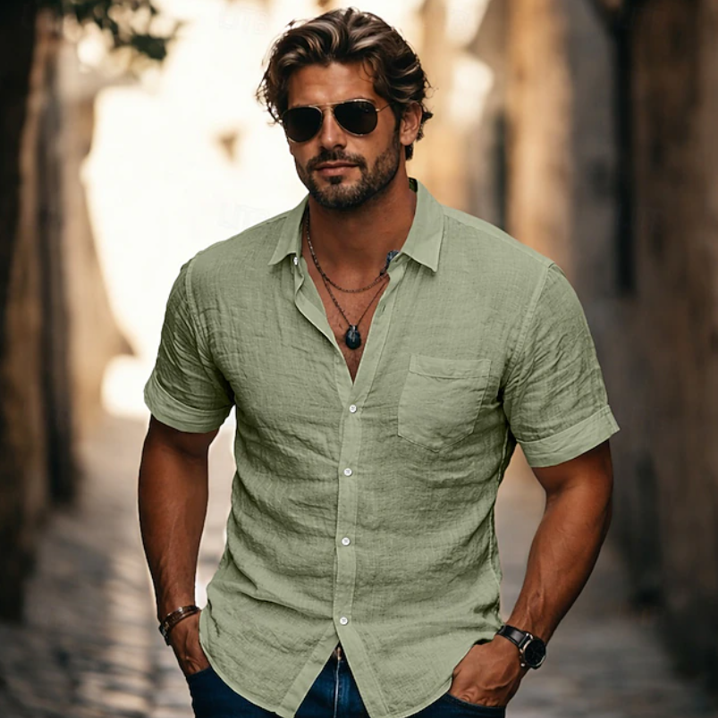 Stylish Shirt for Men with Short Sleeve
