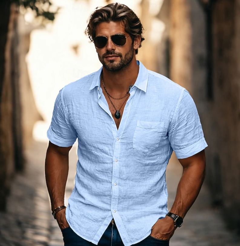 Stylish Shirt for Men with Short Sleeve