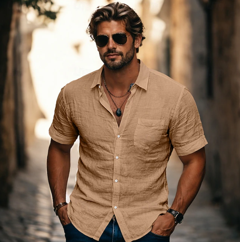 Stylish Shirt for Men with Short Sleeve