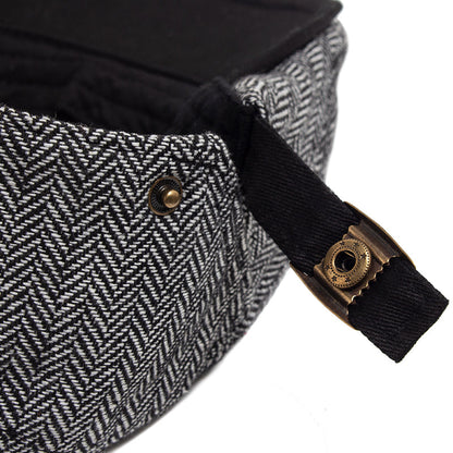Stylish Cap for Men with Vintage Herringbone Design