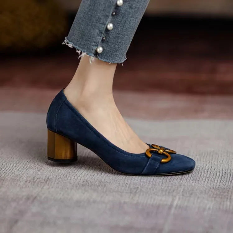 Stylish Heels for Women with Buckle Orthopedic Cushioned Style