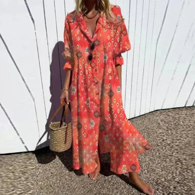Stylish Mini Dress for Women with V Neck