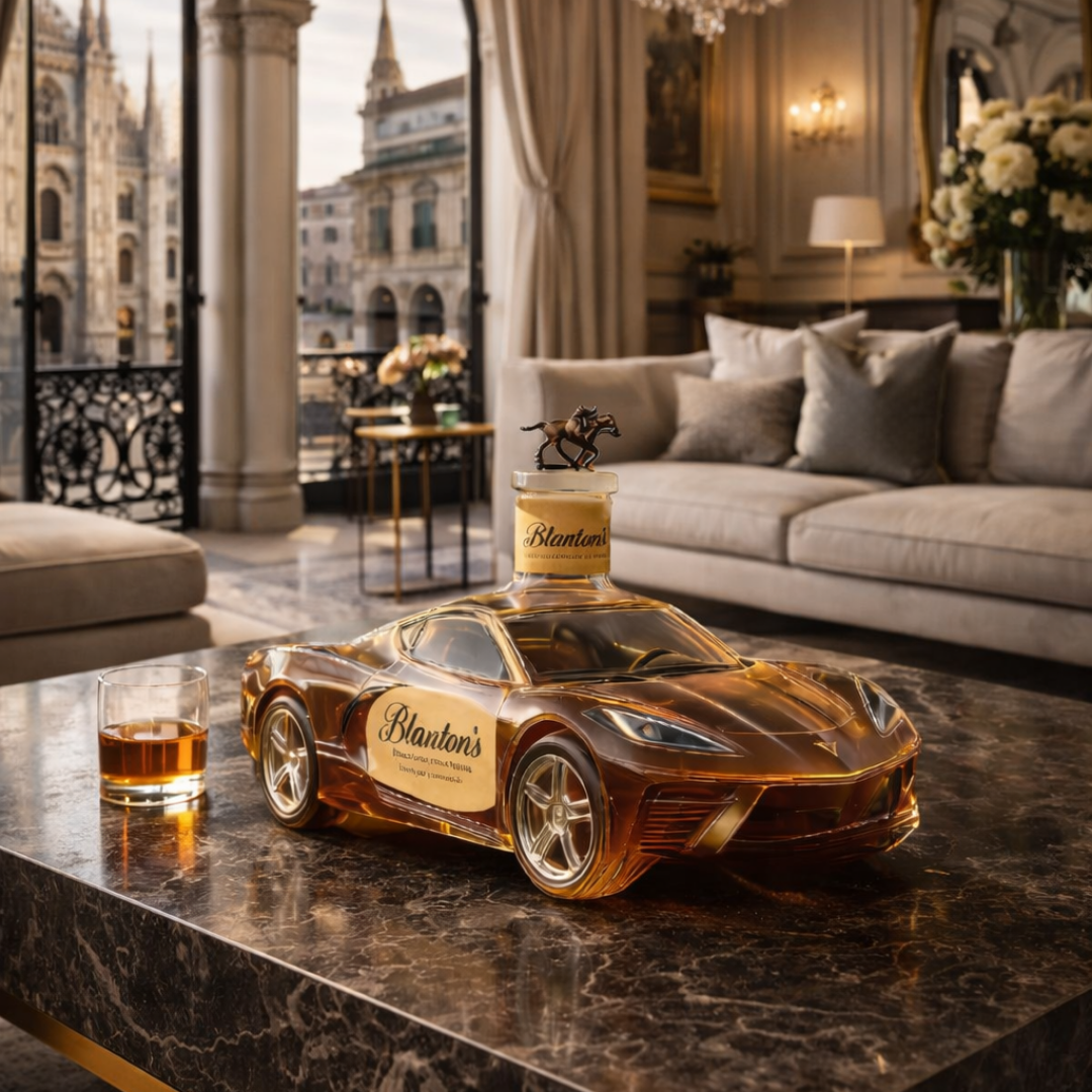 Stylish Whisky Decanter Bottle Gift Set with Sports Car Design