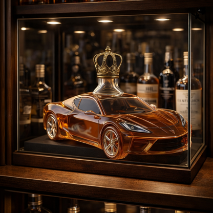 Stylish Whisky Decanter Bottle Gift Set with Sports Car Design