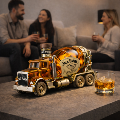 Stylish Whisky Decanter Bottle Gift Set with Truck Design