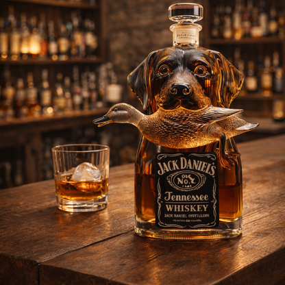 Stylish Whisky Decanter Bottle Gift Set with Villand Design
