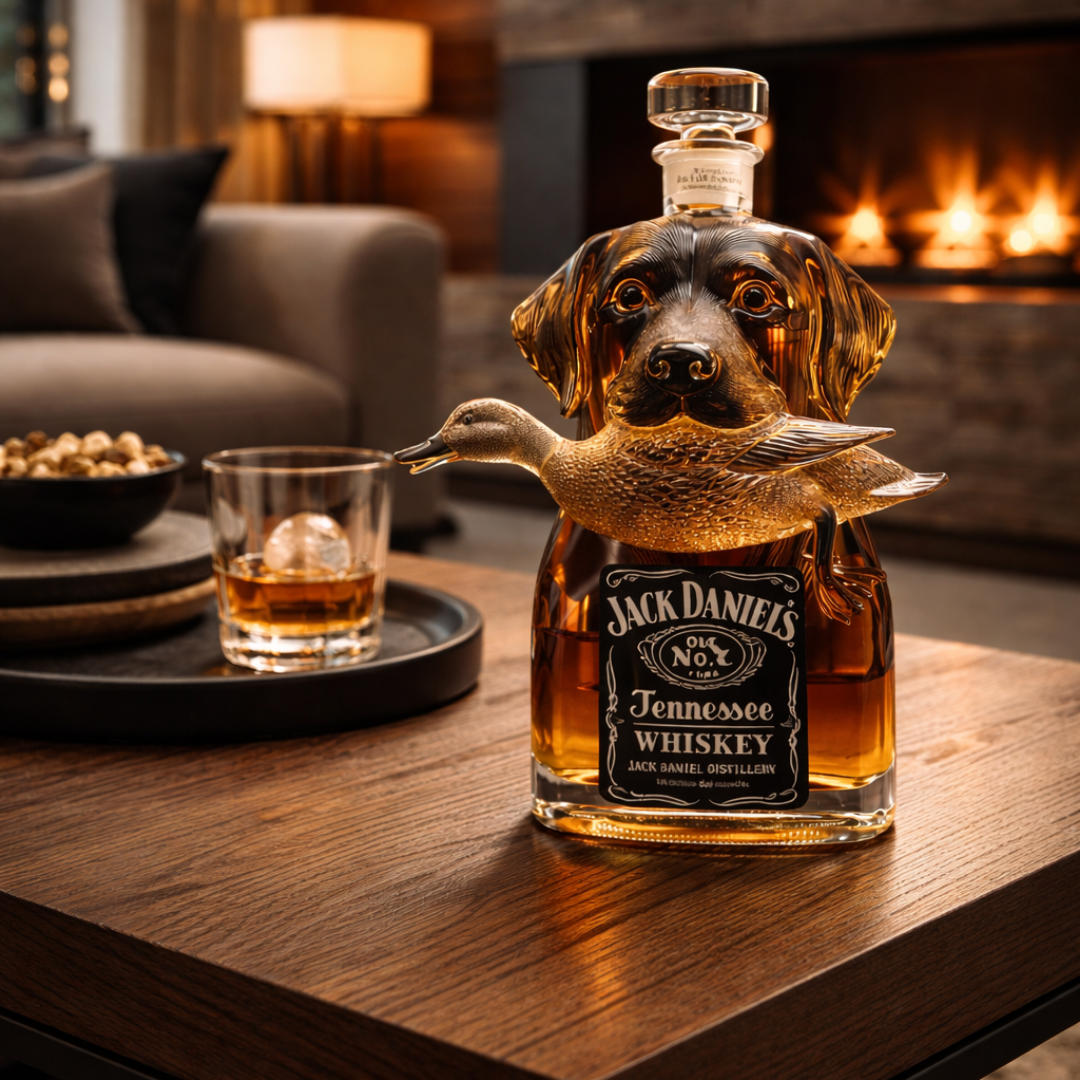 Stylish Whisky Decanter Bottle Gift Set with Villand Design