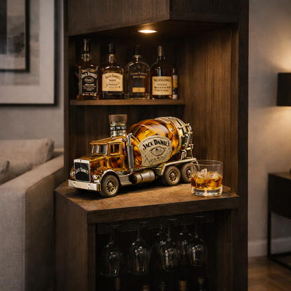 Stylish Whisky Decanter Bottle Gift Set with Truck Design
