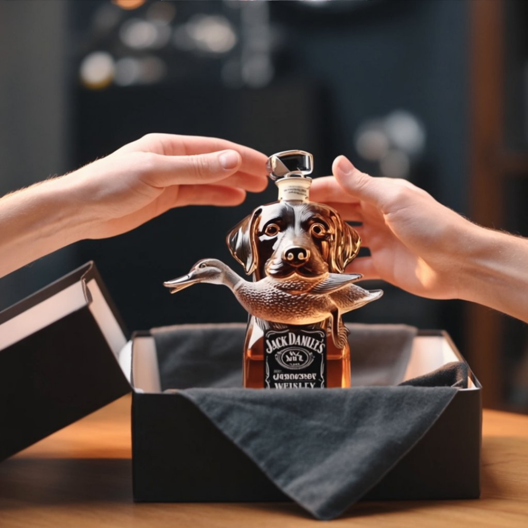 Stylish Whisky Decanter Bottle Gift Set with Villand Design