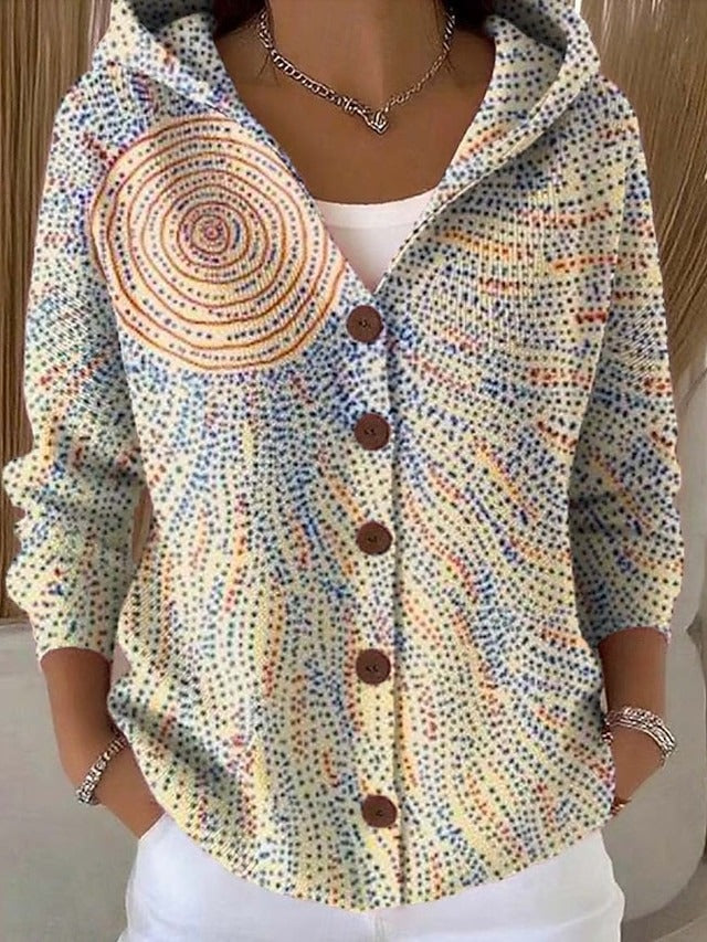 Elegant Knit Sweater for Women with Hooded Casual Style