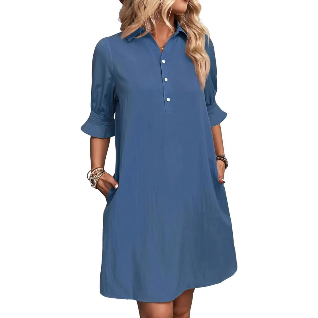 Stylish Shirt Dress for Women with Button Down
