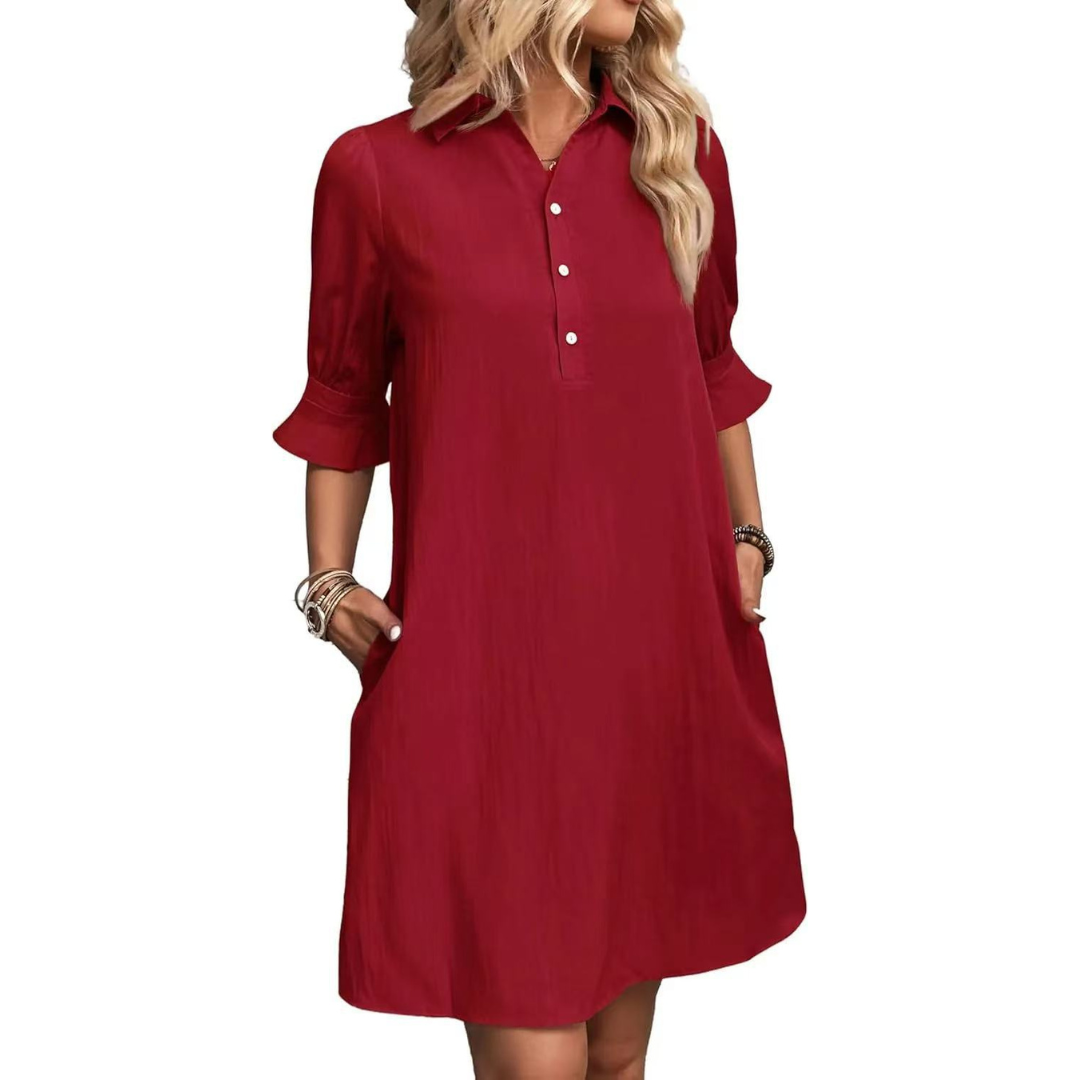 Stylish Shirt Dress for Women with Button Down