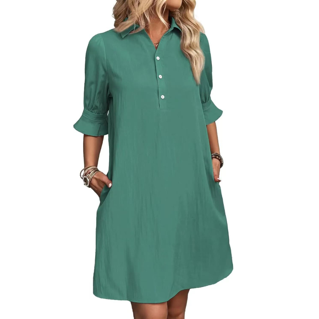 Stylish Shirt Dress for Women with Button Down
