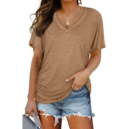 Effortless Blouse for Women with V Neck