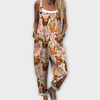 Stylish Floral Jumpsuit for Women with Retro Casual Style