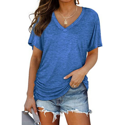 Effortless Blouse for Women with V Neck