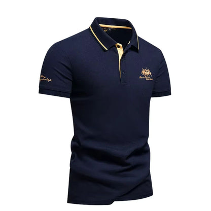 Classic Polo Shirt for Men with Button Up