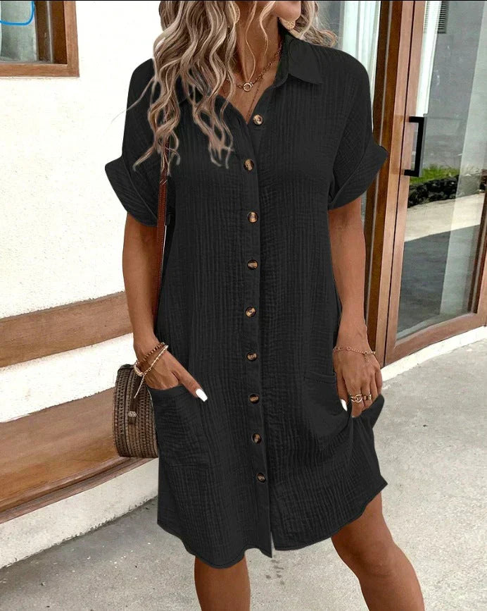 Effortless Dress for Women with Button Down
