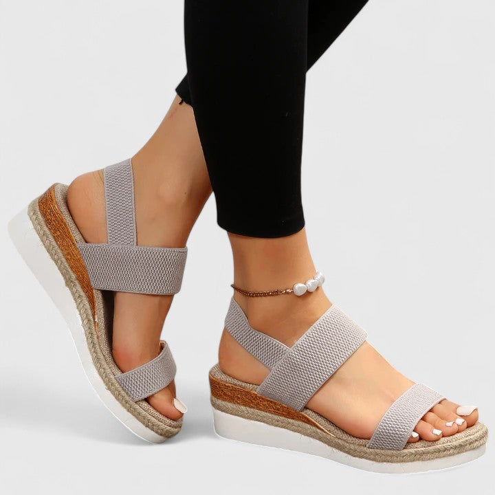 Comfortable Orthopedic Sandals for Women with Platform Wedge Elastic Strap Casual Summer Style