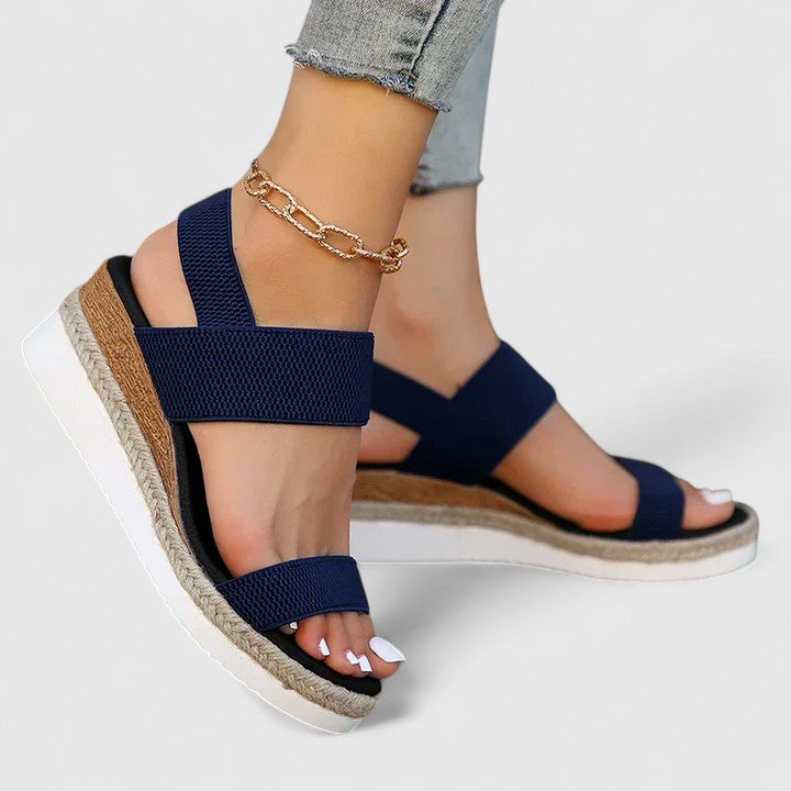 Comfortable Orthopedic Sandals for Women with Platform Wedge Elastic Strap Casual Summer Style