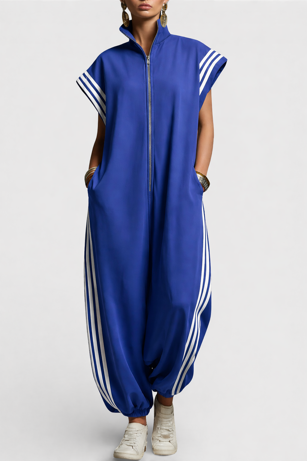 Comfortable Jumpsuit for Women with Sleeveless Casual Style