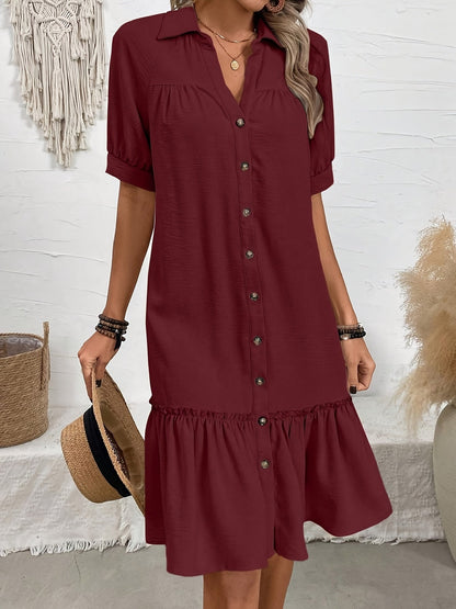 Stylish Midi Dress for Women with Pleated