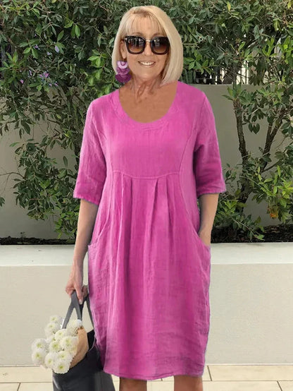 Effortless Mini Dress for Women with Pockets