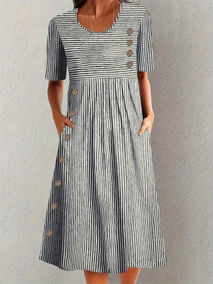 Elegant Striped Dress for Women
