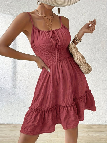 Effortless Mini Dress for Women with Ruched Casual Style
