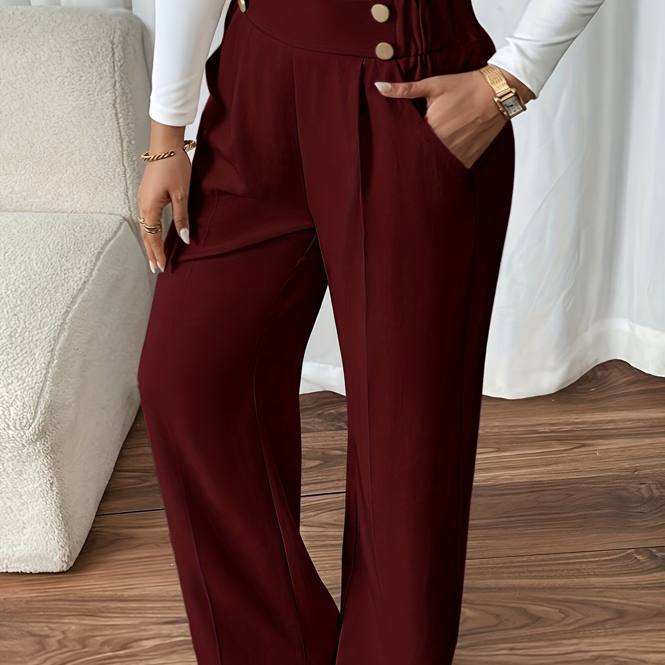Effortless Trousers for Women with High Waist Pockets