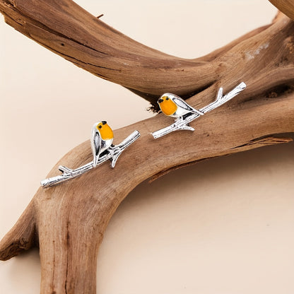 Elegant Silver Earrings for Women with Minimalist Bird Design