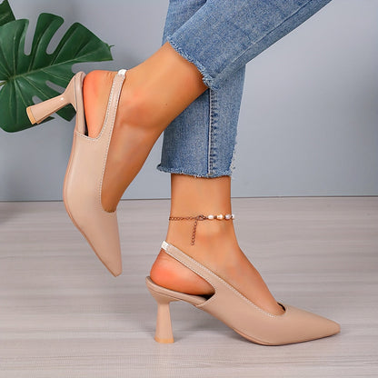 Stylish Heels for Women with Slingback Pointed Toe Style