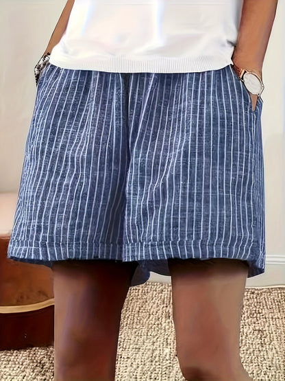 Effortless Shorts for Women with Wide Leg Elastic Waist