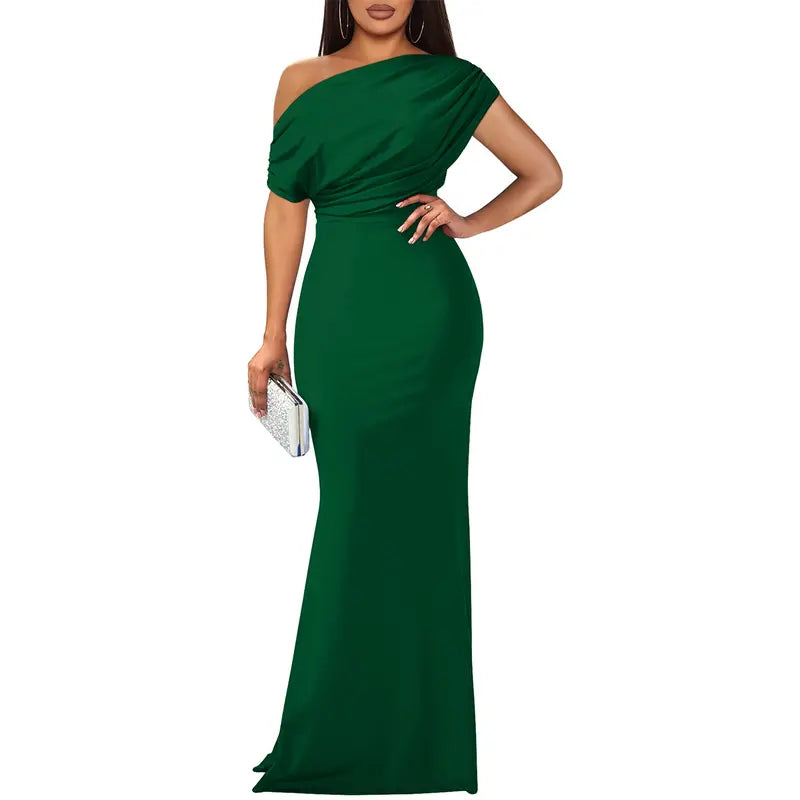 Stylish Evening Dress for Women with Off Shoulder Formal Wedding Guest Style