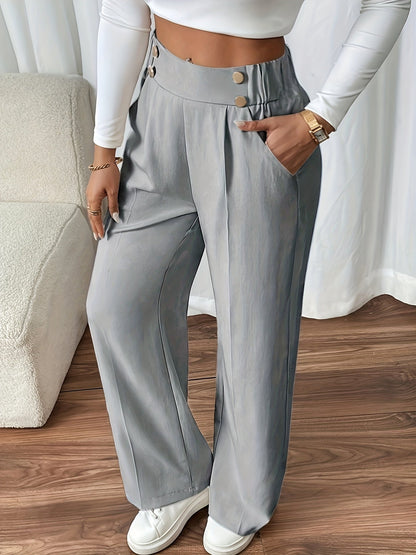 Effortless Trousers for Women with High Waist Pockets