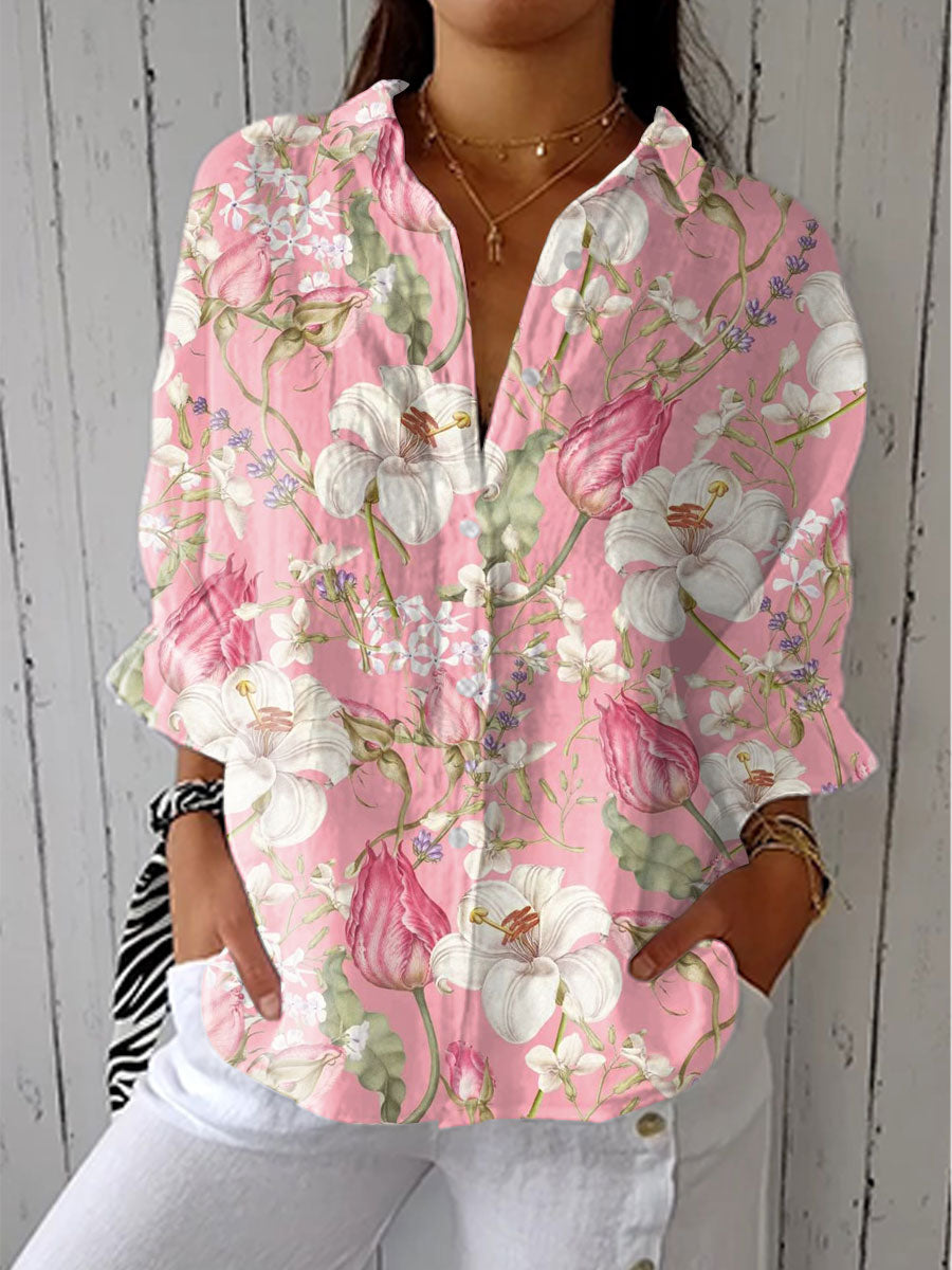 Elegant Breezy Floral Blouse for Women