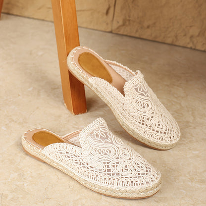 Comfortable Mules for Women with Slip On Woven Cushioned Style