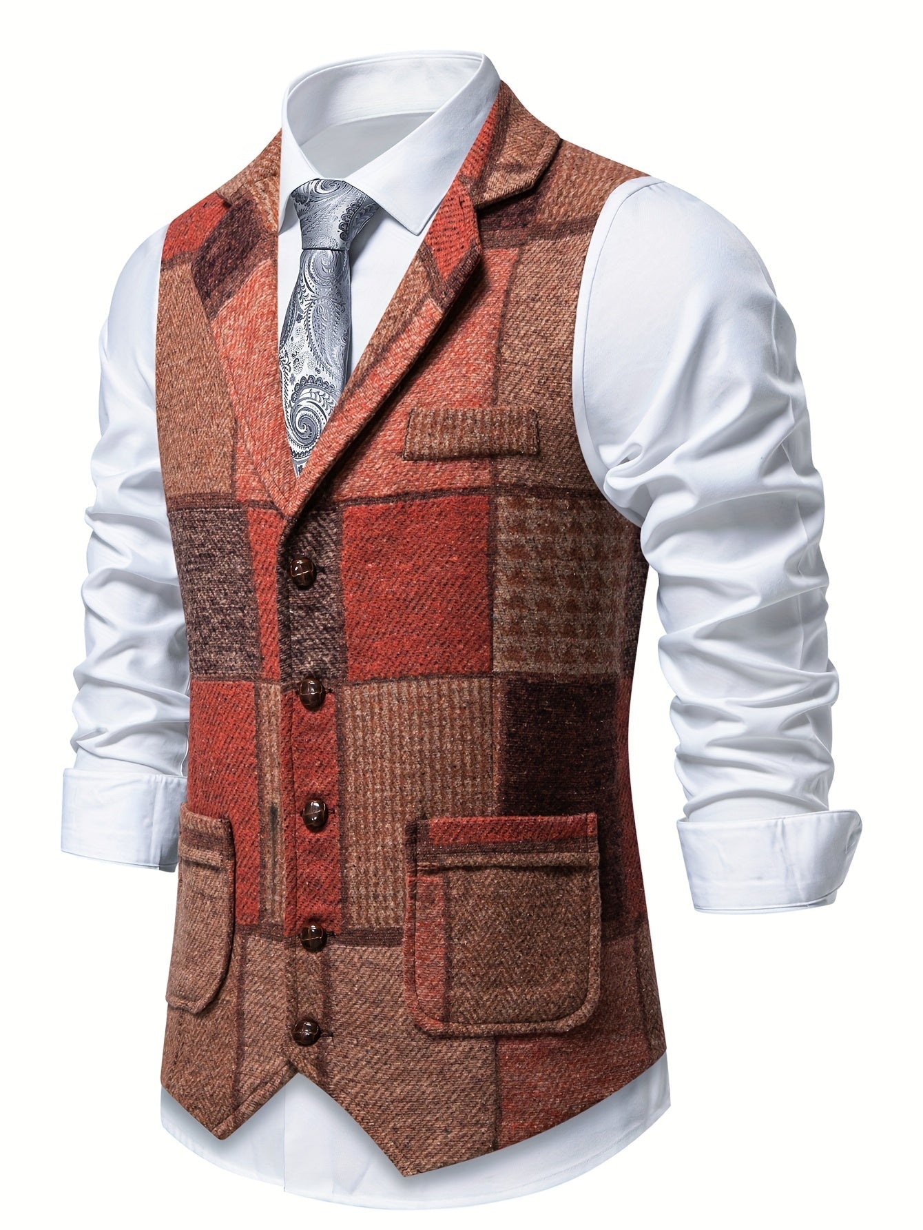 Classic Patchwork Vest for Men