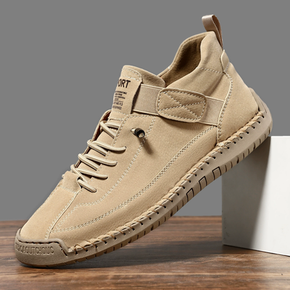 Comfortable Orthopedic Sneakers for Women with Lace Up Leather Velcro Strap Non Slip Walking Style
