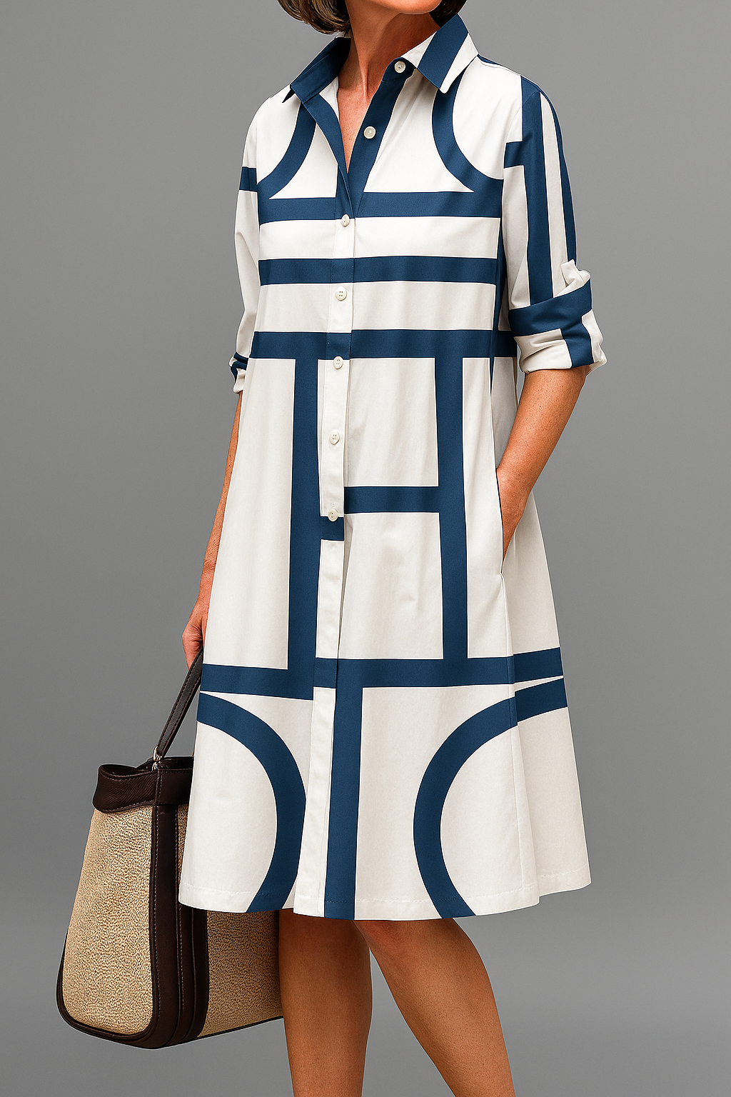 Elegant Midi Dress for Women