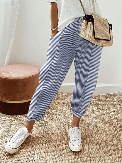 Comfortable Striped Pants for Women