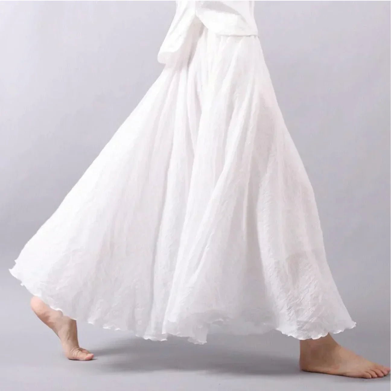 Effortless Cotton Maxi Skirt for Women with High Waist Flowing A-Line Boho Casual Style